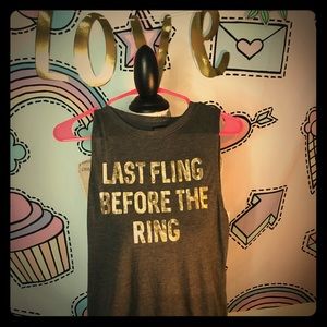 LAST FLING BEFORE THE RING Bridal Tank! *NWT*